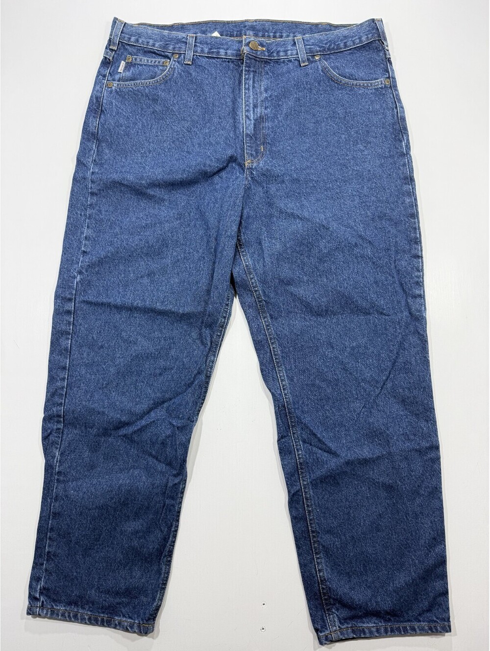 Carhartt B17 DST Jeans Mens 42x30 Relaxed Fit Blue Denim Work Pants 100% Cotton
